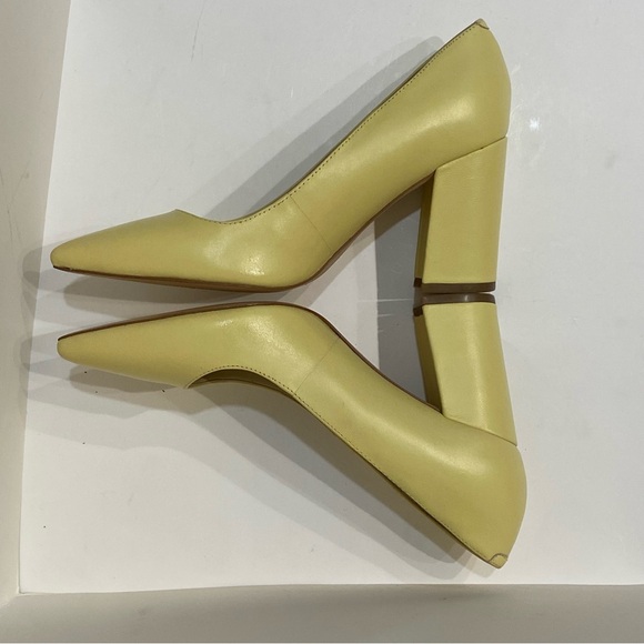 Yellow Block Heel Nine West Cara Pump Heels (Women’s 6.5) - Picture 4 of 12